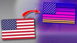 Flags in Synthwave Style | Flag Animation