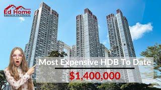 Most Expensive HDB To Date 9 June 2022 | HDB 5-room flat in City Vue @ Henderson