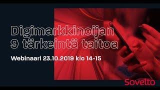 Webinaaritallenne: Digimarkkinoijan 9 tärkeintä taitoa