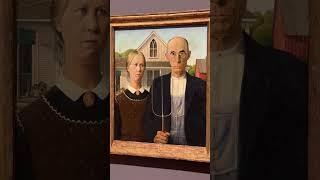 American Gothic, Grant Wood 1930 #art #modernart #artmuseum #americangothic