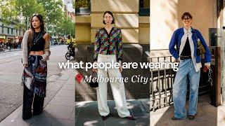 What are people wearing in Melbourne, Australia?