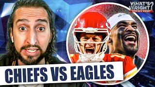 Nick Wright reacts to Eagles making Super Bowl vs Chiefs & Bronny-Lakers drama | What's Wright?