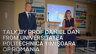 TALK by Professor Daniel DAN from the Universitatea Polytechnica Timişoara of Romania