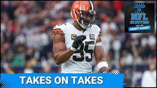 Falcons should be all-in on trading for Browns DE Myles Garrett, Jets next GM & more!