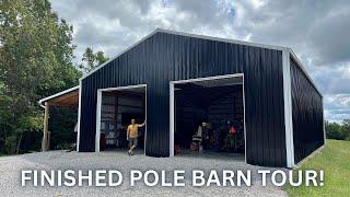 DIY Pole Barn Construction #30: IT'S DONE!!!! Full workshop tour!!!!