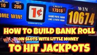 How To Build A Bank Roll Starting Small With Low Volatility Slot Machines. #slots #jackpot