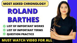 All Chronological Works Of Roland Barthes || Literary Theory || Sunaina Jethani