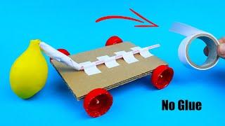 How to Make a Cardboard Balloon Car Without Glue for School Projects