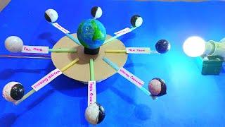 Phases of Moon working model | moon phases working model for science project exhibition