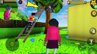 Scary Teacher 3D - with nick and tani troll Miss T fell face down part 4573 #scaryteacher3d