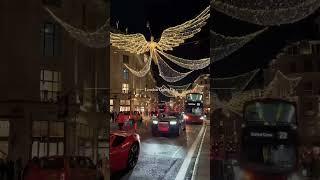 Festive Seasonal Lights up #London #travelvlog #festivevibes #streets #food #people #decorated