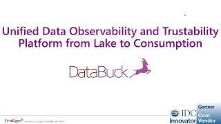 Data Observabiliity - FirstEigen DataBuck - CDO TechVent demo