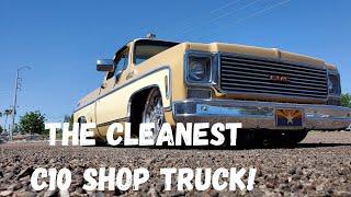 C10 | Airslamit | Cleanest Bagged Shop Truck in Action