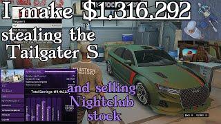 I make $1.3Mil stealing the Obey Tailgater S and selling Nightclub stock | GTA 5 Online