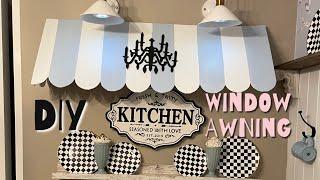 DIY WINDOW AWNING FRENCH CAFE STYLE | CHELLESGLAMHOME