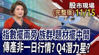 Q3財報挖掘台股潛力新星?集團作帳年終關鍵時刻 Q4好,明年更好的題材?網通股遍地開花 美國至上受惠股?｜20241115(周五)股市現場(完整版)*鄭明娟(俞伯超×曾志翔×呂漢威)