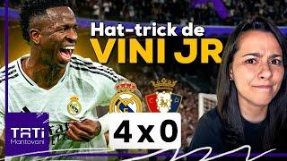 HAT-TRICK DE VINI JR, GOLEADA DO REAL MADRID E A TRISTEZA DA GRAVE LESÃO DE MILITÃO