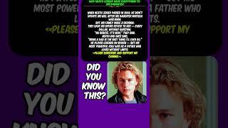 Why Heath Ledger Gave Everything to His Daughter #hollywood #celebrity