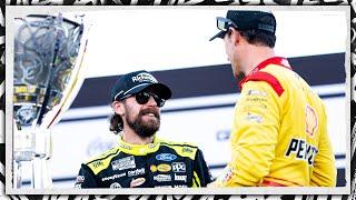 Mic'd up: Joey Logano and Ryan Blaney discuss the final laps at Phoenix on the Champion's stage