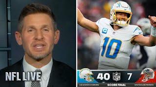 NFL LIVE | "AFC should FEAR Chargers" - Dan Orlovsky on Justin Herbert beat Patriots, clinch Playoff