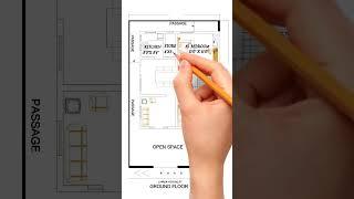 35 X 40 Floor Plan Design Luxury #35x40 #35x40housedesign #myhousedesignin #2bhk #1400sqft #30by40