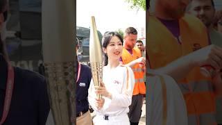 Yang Zi at the #ParisOlympics torch relay in Chaumont, France  #yangzi #杨紫 #parisolympics2024