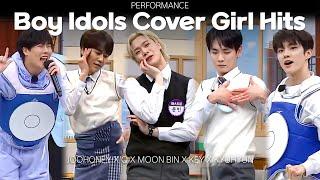 [Knowing Bros] JOOHONEY X Q X MOON BIN X KEY X KYUHYUN Male Idols Covering Female Idols Compilation