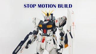 Most Popular Gundam in Japan? MG RX-93 Nu Gundam Ver. Ka | Stop Motion Build + Simple Detailing