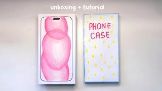 [ tutorial ] Unboxing paper iPhone 15 and case + tutorial! | asmr tutorial  | momonee