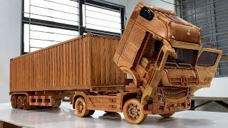 2023 Mercedes-Benz Actros Tractor Truck made of the beautiful wood by skilful Vietnamese carpenters