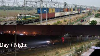 Dedicated freight corridor of india and high speed trains // Day & Night