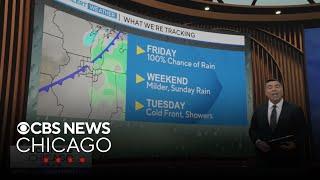 100% chance of rain in Chicago on Friday