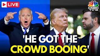 LIVE: Tim Walz Sharp Attack Against JD Vance ‘He Got The Crowd Booing" | Trump Vs Harris | N18G