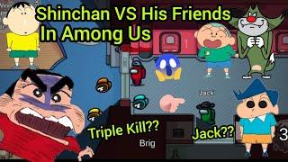 Shinchan VS His Friends In Among Us (kasukabe defense group) Gone Intense 