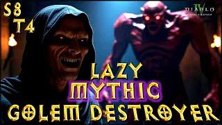 S8 Lazy MYTHIC GOLEM DESTROYER Summoner Necromancer Build Diablo 4 VoH