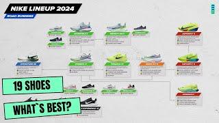 Nike Running shoes lineup Scheme and Explanation 2024