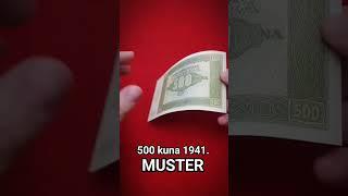 [SH] Nezavisna Država Hrvatska 500 kuna 1941. Muster #numizmatika #Hrvatska #kuna #Muster