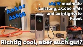 Anker Power Bank mit 25.000 mAh und 165 W im Test: Leistungsstarke Powerbank mit Dual-USB-C-Kabel