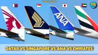 Qatar Airways Vs Singapore Airlines Vs ANA Vs Emirates Airlines Comparison 2022! NEW YEAR SPECIAL 