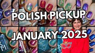 January 2025 Polish Pickup PPU Nail Polish Swatches Masquerade Theme