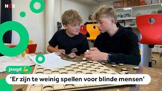 Kinderen bedenken spellen speciaal voor blinde mensen