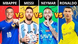 Comparison: Ronaldo vs Messi vs Mbappé vs Neymar