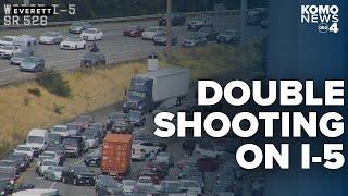 Interstate 5 in Everett back open after double shooting, police chase