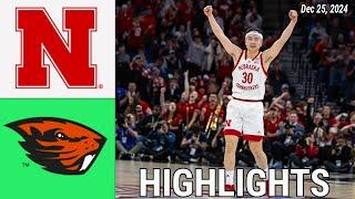 Oregon State Beavers vs Nebraska Cornhuskers Men's  Basketball Dec 25,2024 Game Highlights