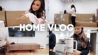 HUGE new home furniture unboxing!!! + counter top shopping, love is blind thoughts + new sippy