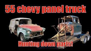 55 chevy panel truck update - hunting down parts