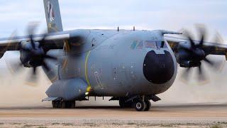 [4K] Ejército del Aire A400M Ablitas Air Base - ETAP 2024-4 -Unpaved runway landing