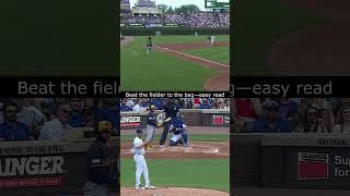 Yelich Outsmarts the Shift with Sneaky Steal