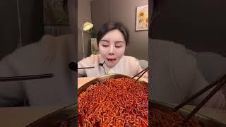 SPICY AND TASTY NOODLES | MUKBANG | ASMR EATING #mukbang #shorts #asmreating #food #eating #asmrfood