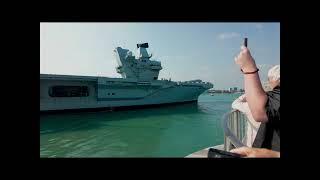 HMS Prince of Wales entering harbour